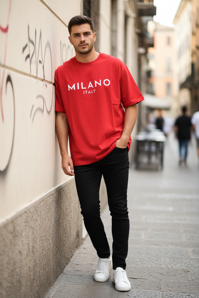 T-shirt Milan Rouge