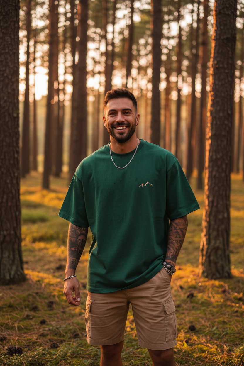 T-shirt Montagne Vert Nature