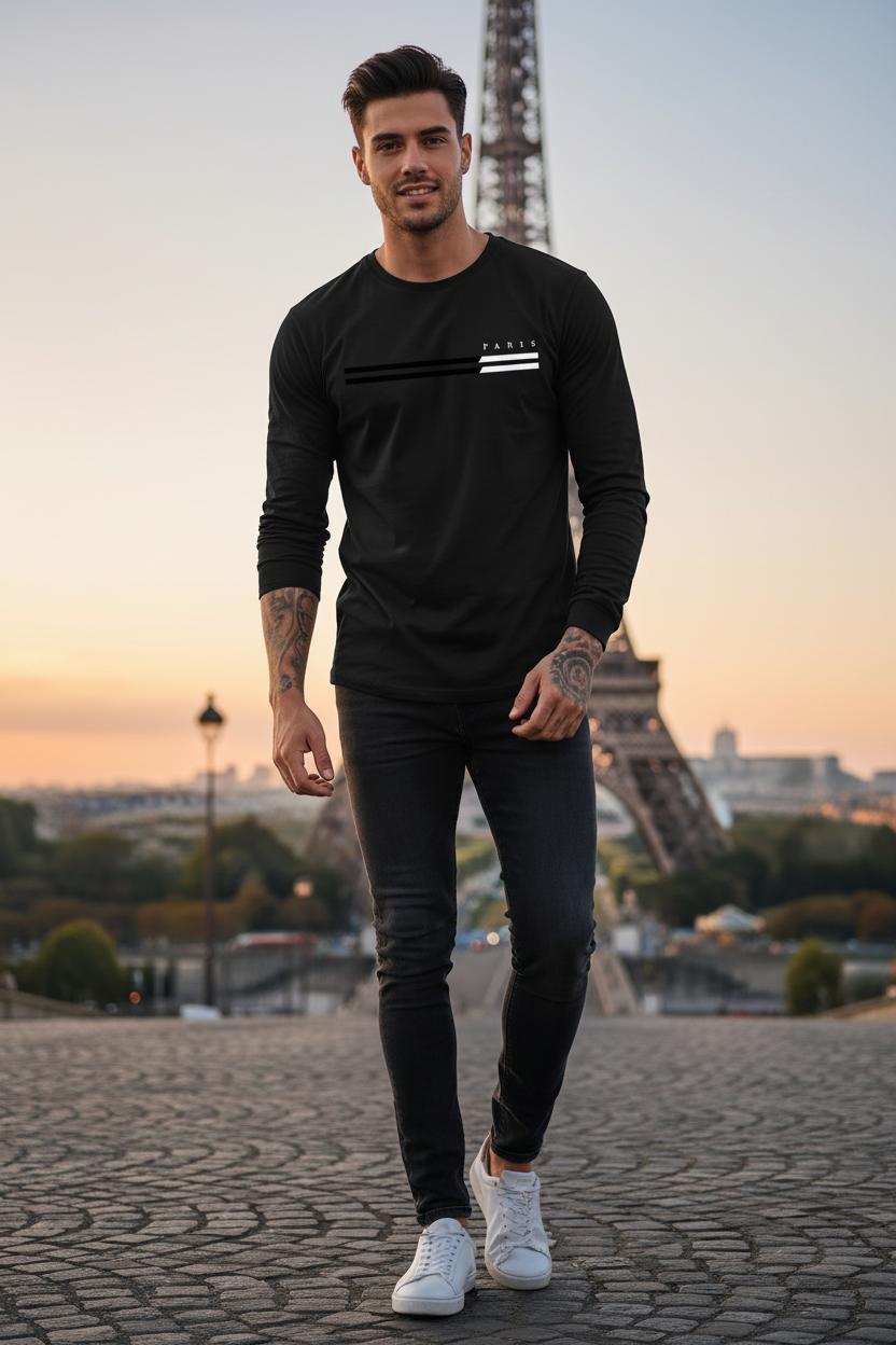 T-shirt Noir PARIS – Tour Eiffel