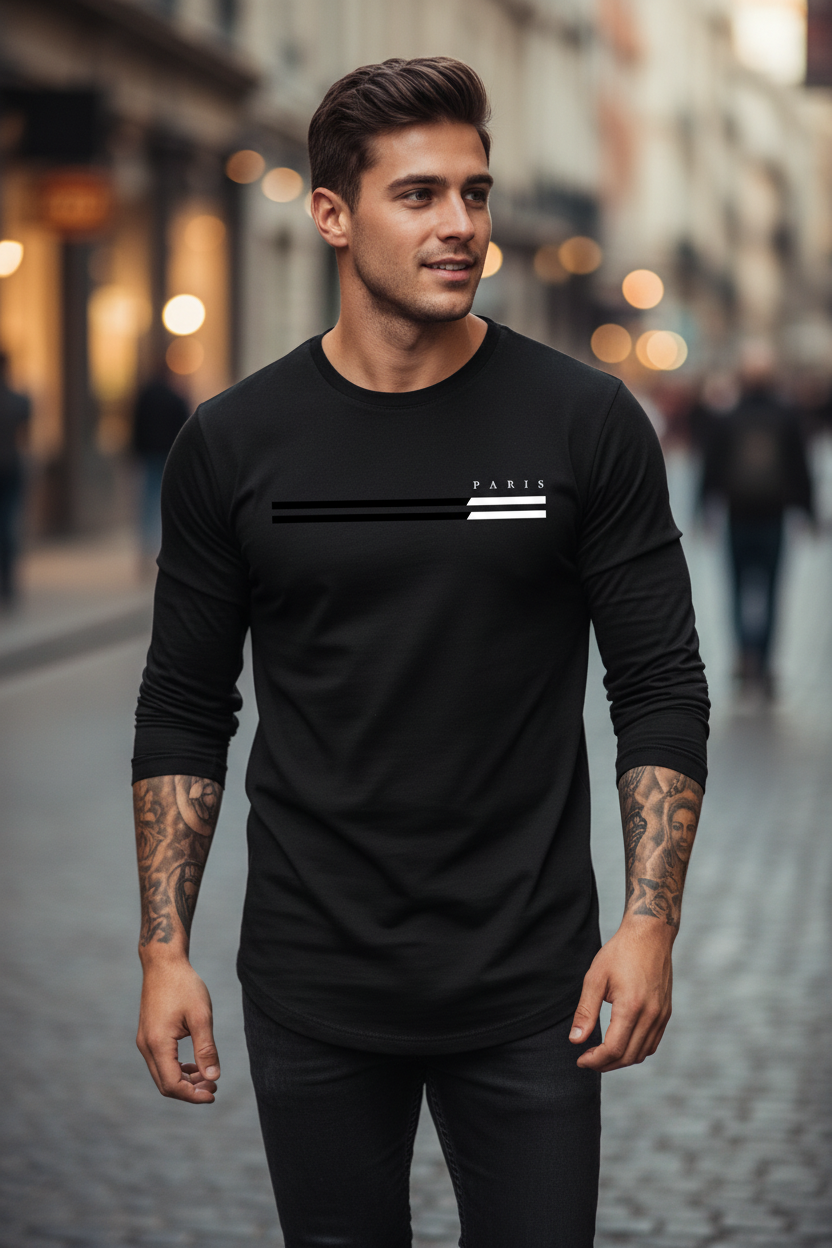 T-shirt Noir PARIS