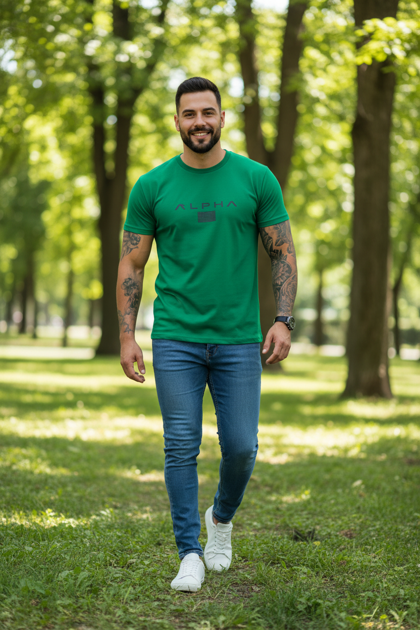 T-shirt Vert ALPHA