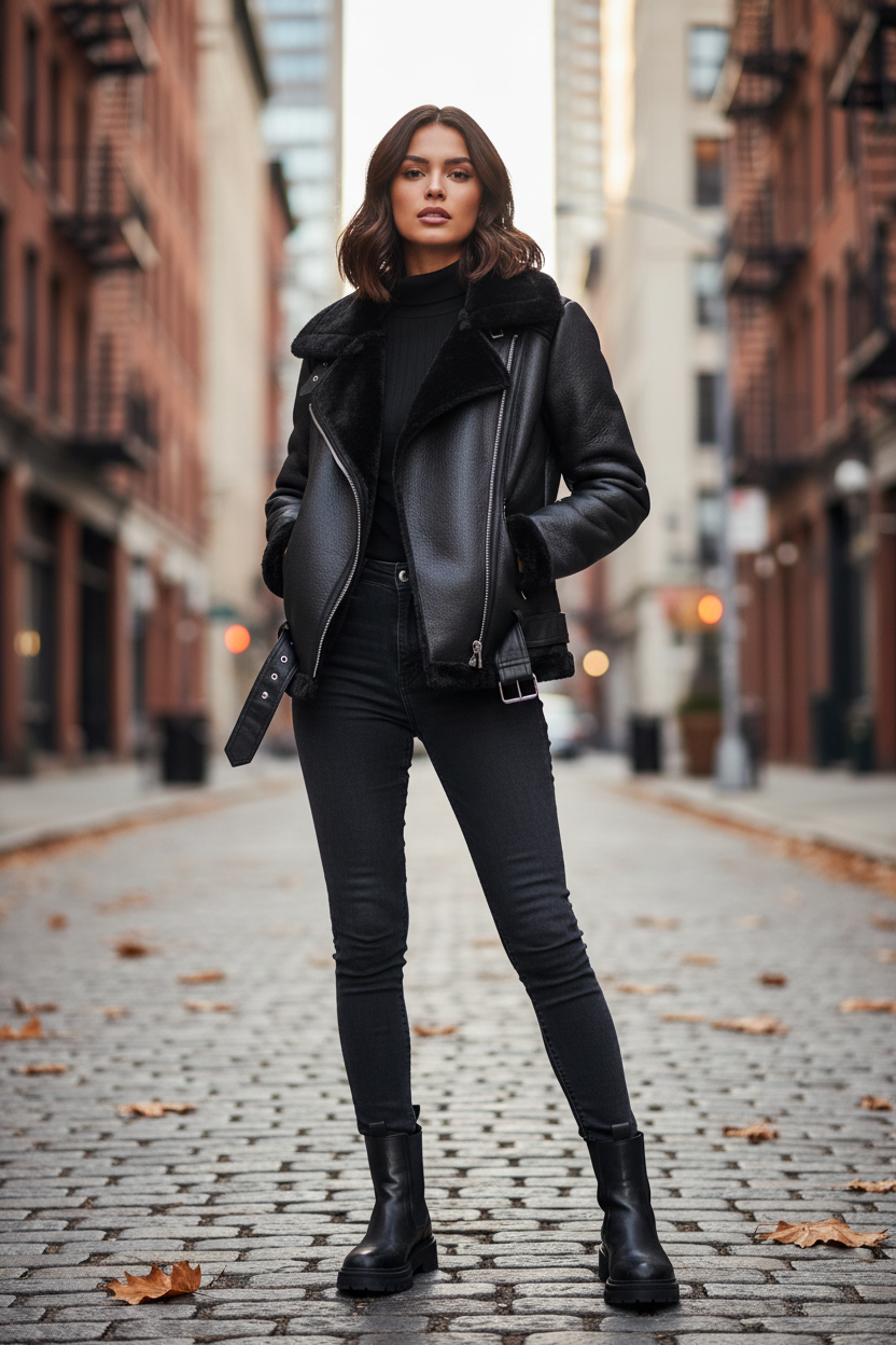Veste Aviateur Noir