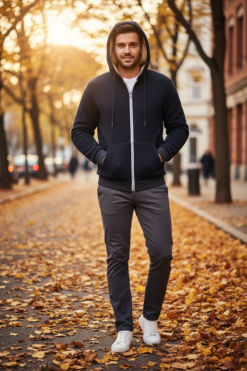 Veste Bleu Marine – Automne