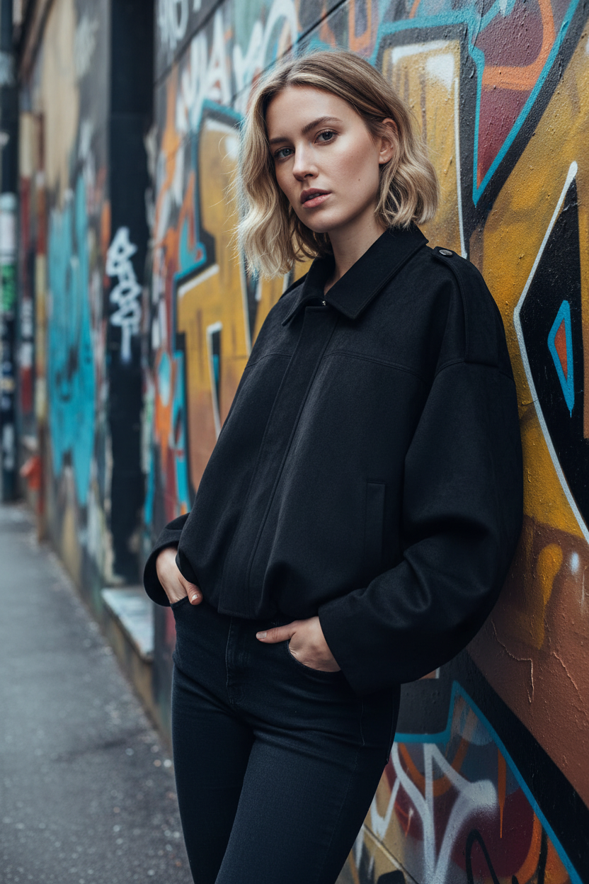 Veste Bomber Noir