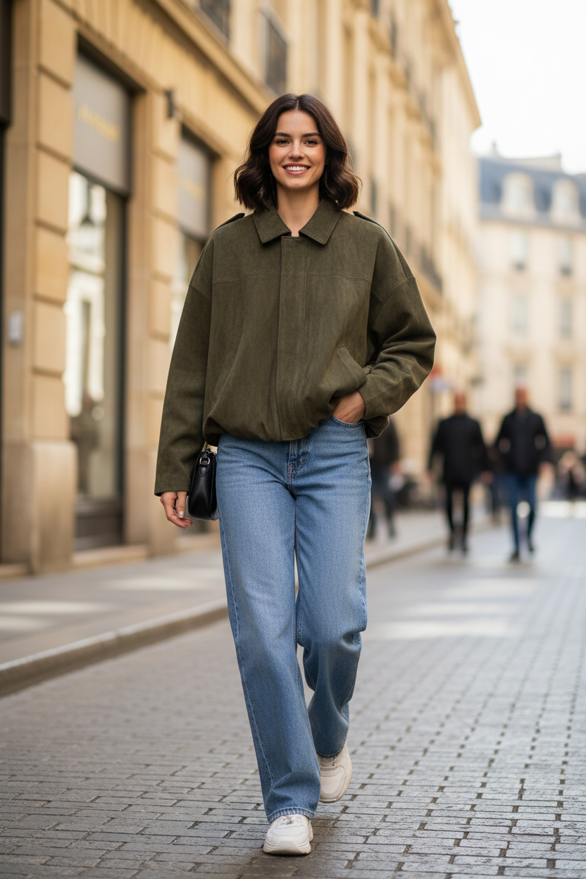 Veste Bomber Vert khaki
